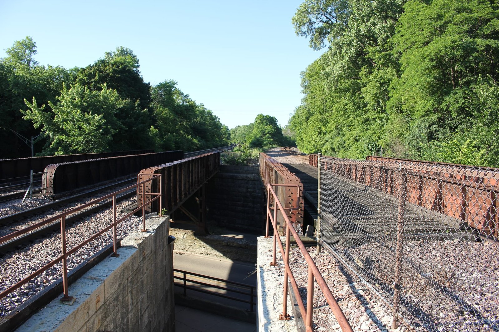 Looking south